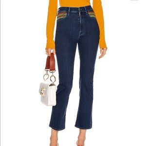 NEW • Mother • The Hustler Rainbow Bootcut Jeans